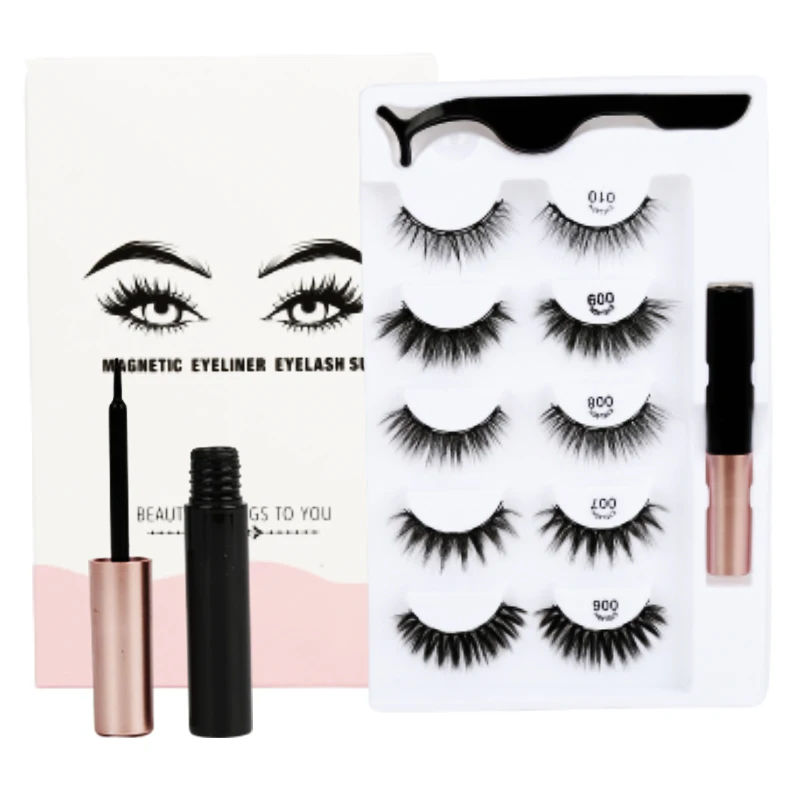 

5 Pairs 3D Mink Lashes Natural False Eyelashes Magnetic Dramatic Volume Fake Lashes Makeup Eyelash Extension Silk Eyelash TSLM2