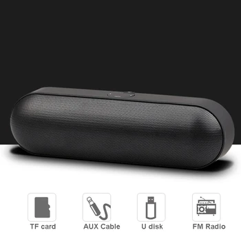 

Portable Wireless Speaker Powerful Music Center Speaker System 3D Stereo Music Support TF Card FM Radio with MIC for PC Mobile