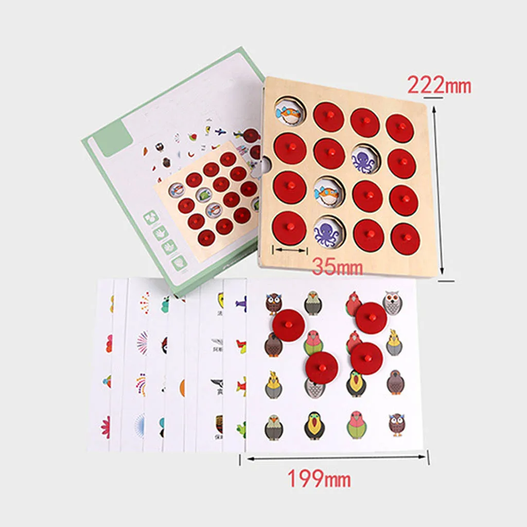 Детские деревянные игрушки карты памяти шахматные игры обучающая игрушка 3D