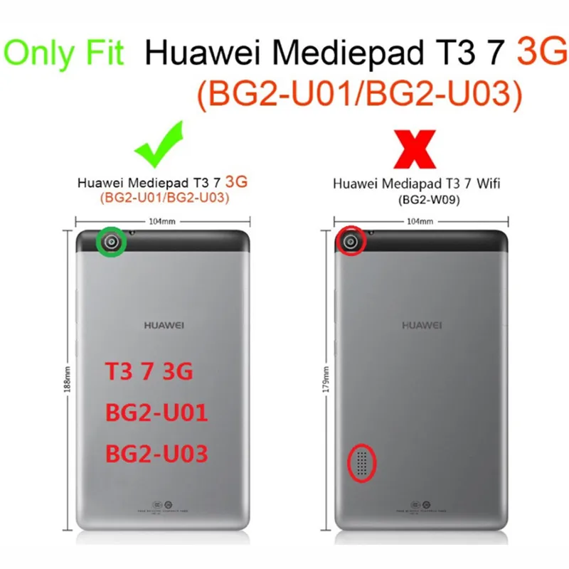 Для huawei MediaPad T3 7,0 3g Version case Тонкий складной чехол для huawei MediaPad T3 7 3g BG2-U01 BG2-U03 откидная крышка