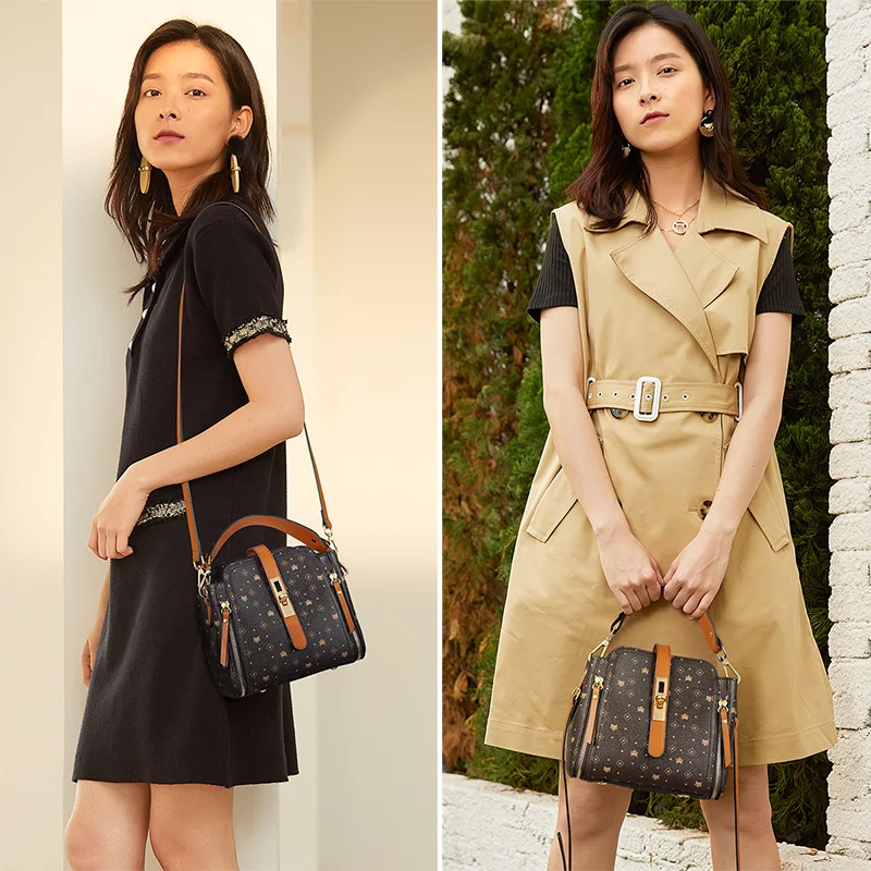 Crossbody Bag FOXER Brand Signature Crossbody Shoulder Bag Lady Monogram Retro Handbag Fashion Women Vintage Female PVC Leather Messenger Bags