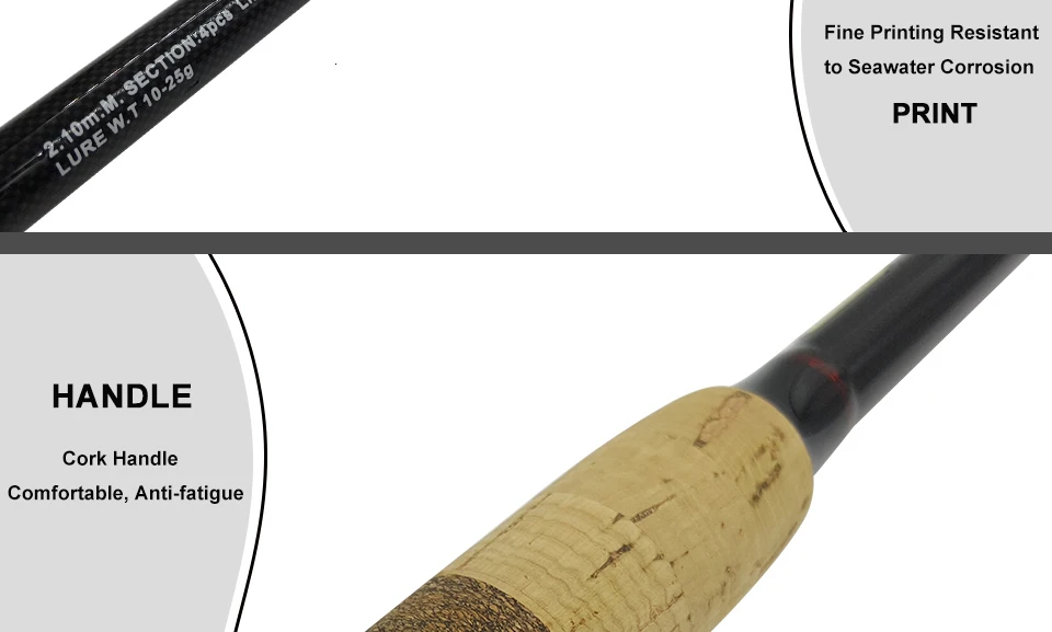 K8356 1.8-3.0m Ultra Light Portable M Power 4 Section Carbon Fiber BaitcastingSpinning Fishing Rod 10-25g 12-25Ib Travel Rod_9