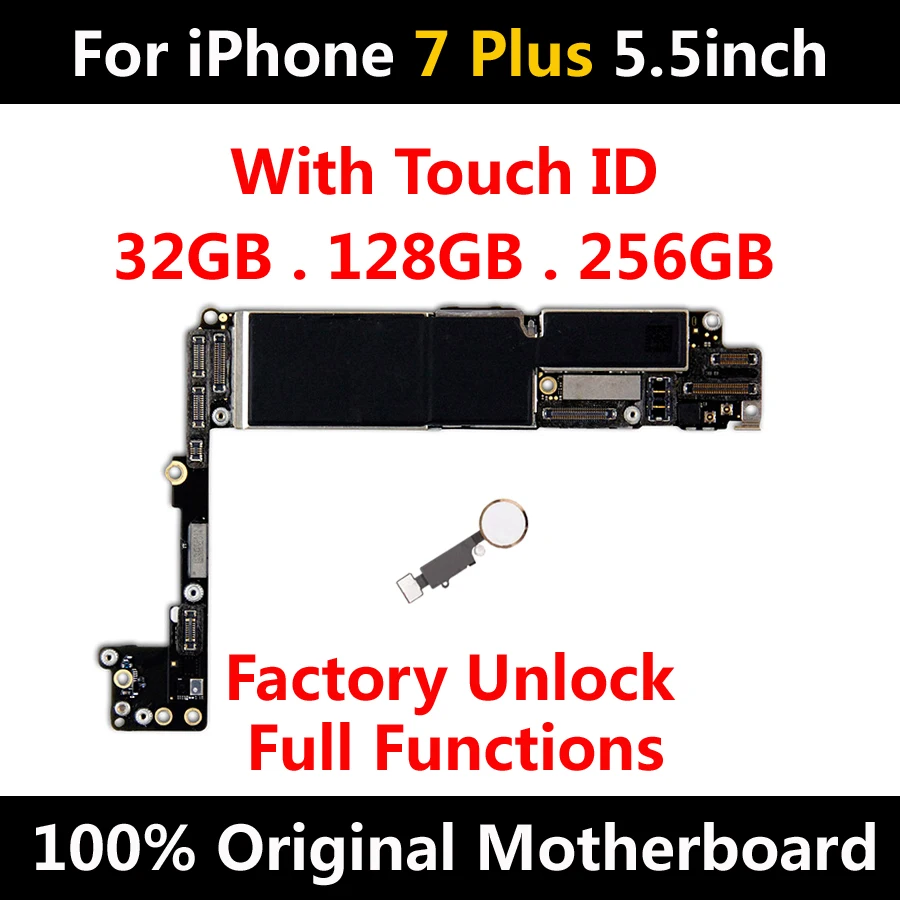 Для iPhone 7 Plus 5 дюймов оригинальная материнская плата Заводская разблокировка с