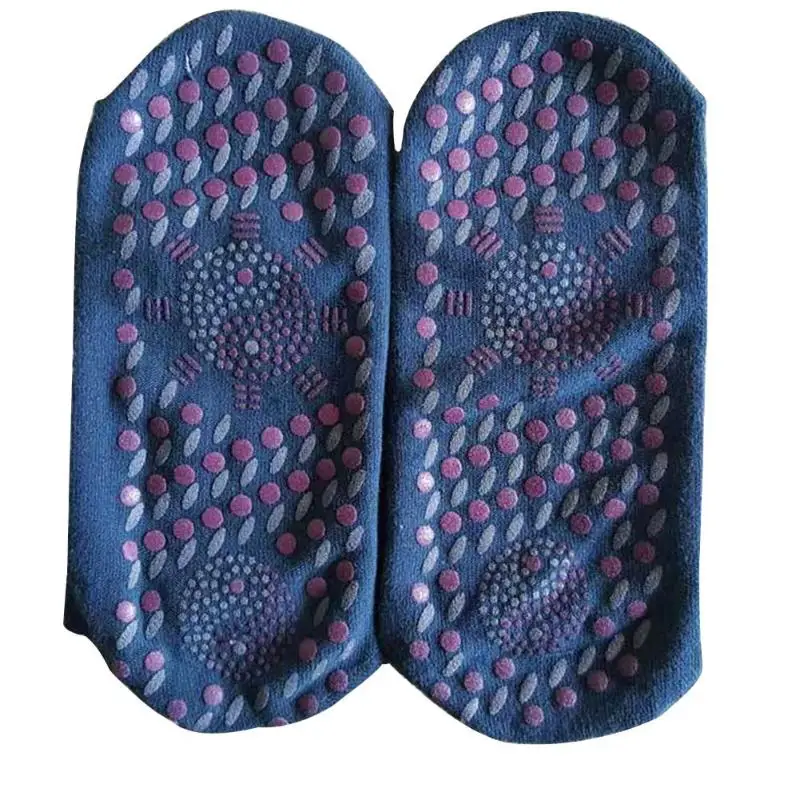 Самонагревающиеся физиотерапевтические носки турмалин магнитный массажер для терапии ног теплые носки Здоровый Уход артрит ноги Массажер - Цвет: Синий