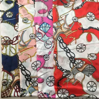 

Factory price satin african print fabric soft smooth 100% polyester wheel pattern