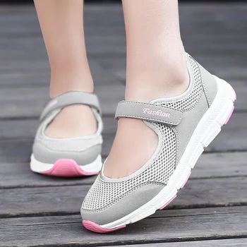 

Zapatillas de deporte de moda para mujer zapatos casuales de malla 2019 zapatos de verano transpirables zapatillas de señora