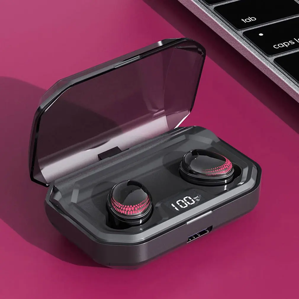 Bluetooth наушники 5,0 беспроводные наушники стерео громкой связи спортивные водонепроницаемые цифровые дисплеи беговые беспроводные Висячие Наушники