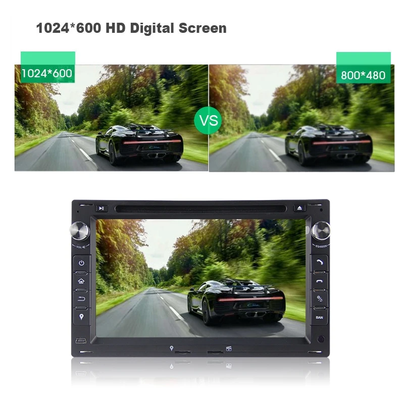 Top Car MP5 Player 2 Din 7 Inch Android 9.0 IPS Panel Car Quad Core DVD Player Gps Satellite Navigation 2G+16G for Passat B5 Golf Mk 4