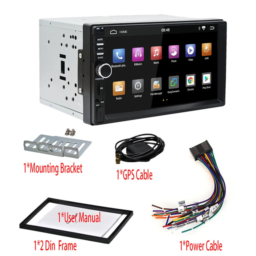 Cheap Auto Radio 2 Din Android GPS Navigation Car Radio Car Stereo 7"1024*600 Universal Car Player Wifi Bluetooth USB Audio 7