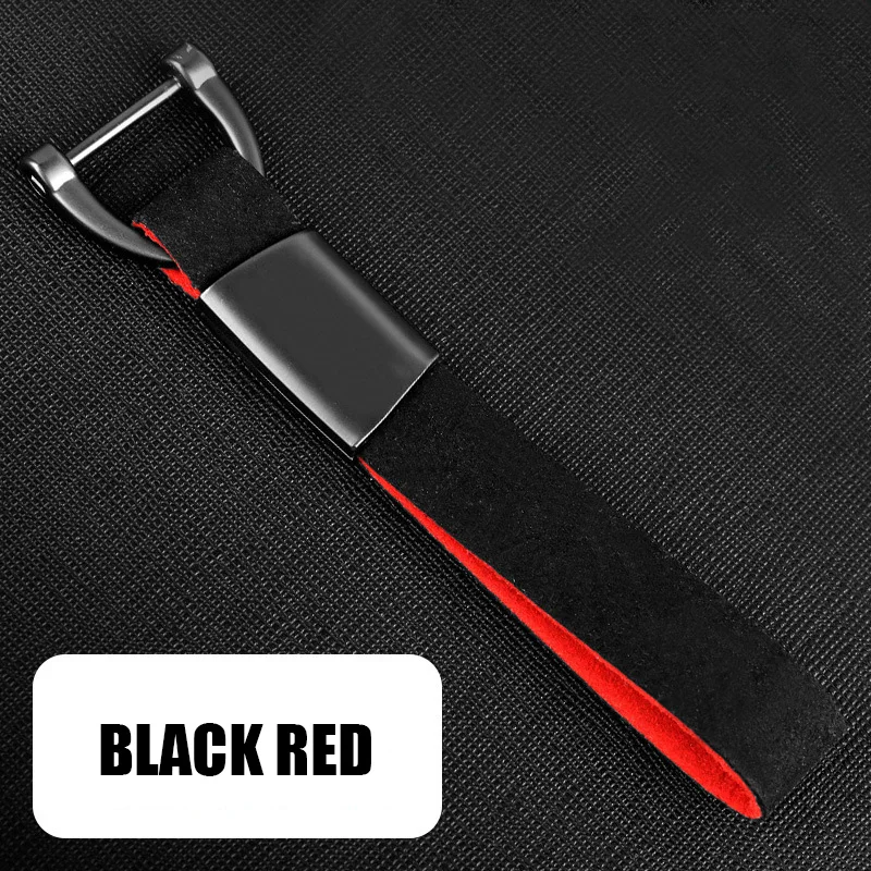 black red Модный кожаный брелок ручной работы для ключей с ремешком на запястье, брелок для ключей для мужчин и женщин, брелок для ключей, автомобильный кулон, аксессуар, лучший подарок - Цвет: black red