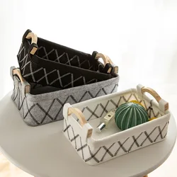 Felt Table Storage Basket Quality Desktop Storage Basket Sundries Storage Box Cosmetic Snacks Toy Box Container Organizer Felt Table Storage Basket Quality Desktop Storage Basket Sundries Storage Box Cosmetic Snacks Toy Box Container Organizer