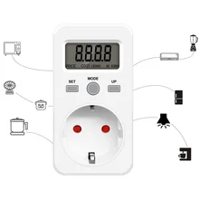 Vatímetro medidor de energía Digital, Monitor de potencia, prueba de electricidad, toma LCD de 230V, 16A, EU, UK, AU, US, BR, FR, IT, TH, enchufe