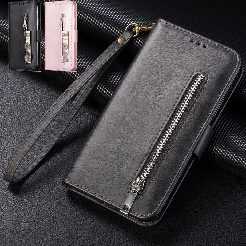 

LLZ.COQUE Leather Wallet Flip Case Cover for Huawei P20 Pro Lite Mate 20 Lite P30 Lite Nova4e P Smart Plus 2019 Y7 Enjoy 9e Y6