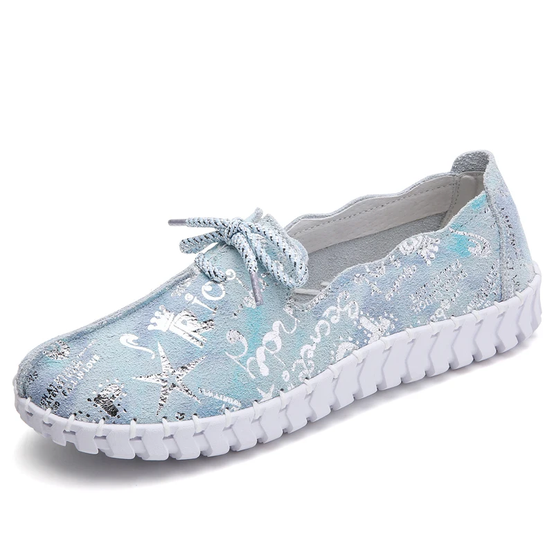 

Women loafers genuine leather flats shoes comfortable soft casual loafers slip-on mother shoes walking shoes for women 7760