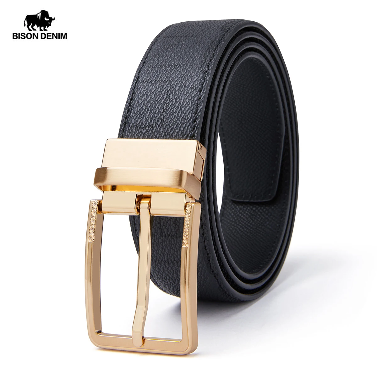 

BISON DENIM Men Casual High Quality Belt Man Genuine Leather Belt Male Strap Luxury Trouser Jeans Dress Belt For Men