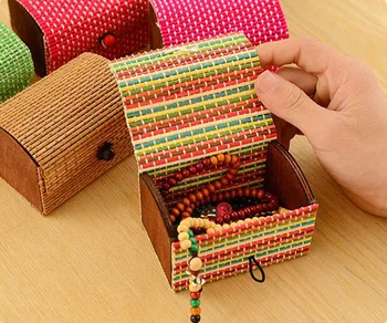 

100 cái Handmade Tre Nhỏ Lưu Trữ Đồ Trang Sức Box Necklace Trường Hợp Phụ Kiện Box Cổ Điển Vòng Cổ Điển Earrings Chủ ZA4650