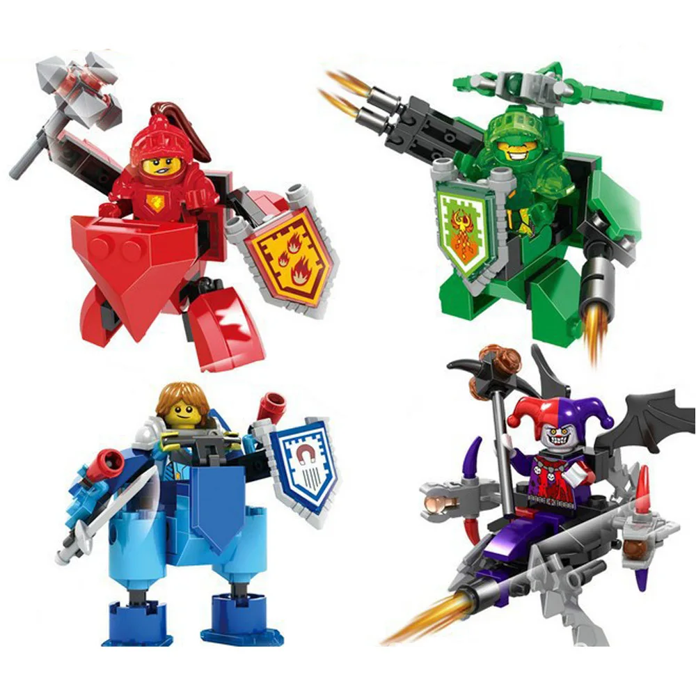

D Brand 885 A- D Future Element Knights Mech 4-Merlok Nexo Assembled Building Blocks Toy