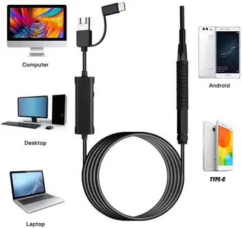 

3 in1 USB Visual Ear Spoon 3.9mm Android PC Ear Pick Endoscope Otoscope Borescope