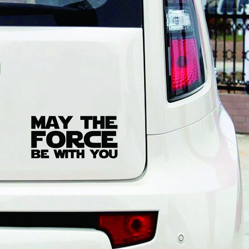 Автомобильные наклейки DIY автомобильные Звездные войны-May-The-Force-Be-With-You виниловый