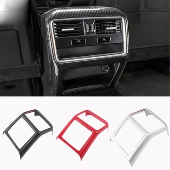

Carbon Fiber Style ABS Car Rear Row Air Vent Outlet Trim Anti-Kick Cover Fits for Porsche Cayenne 2018 2019 Car Accessories