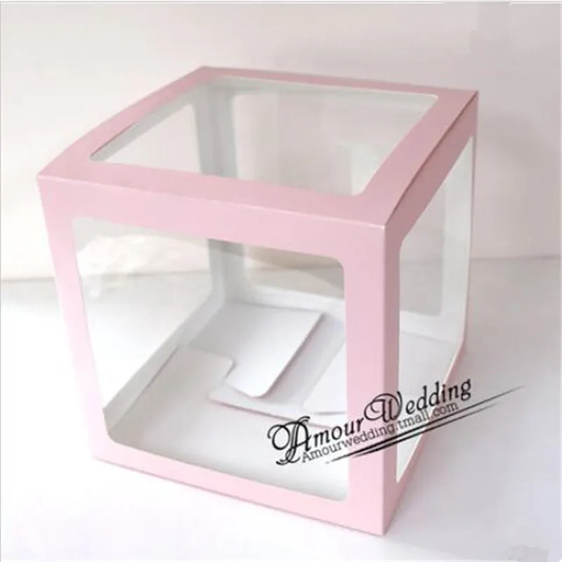 Любовные буквы прозрачная коробка аксессуары для воздушных шаров Baby Shower неоновые стикеры свадебные шары для украшения коробки вечерние воздушные шары - Цвет: 1pcs pink