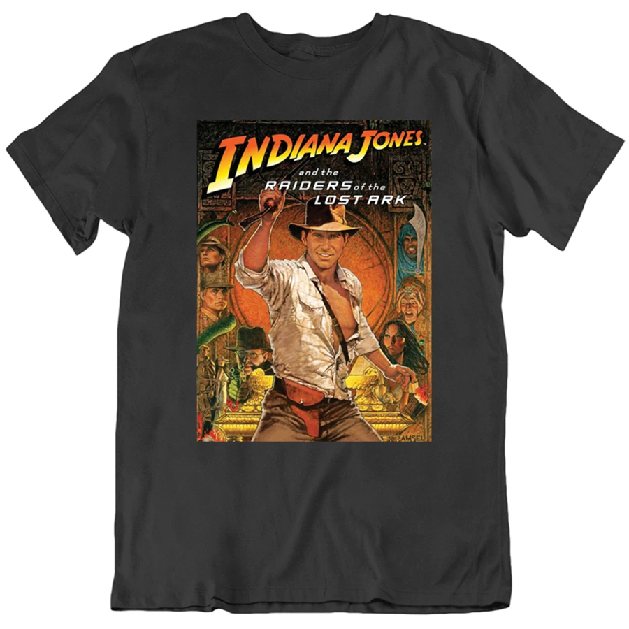 Футболка Raiders Of Lost Ark Indiana Jones Классическая футболка с изображением фильма постер
