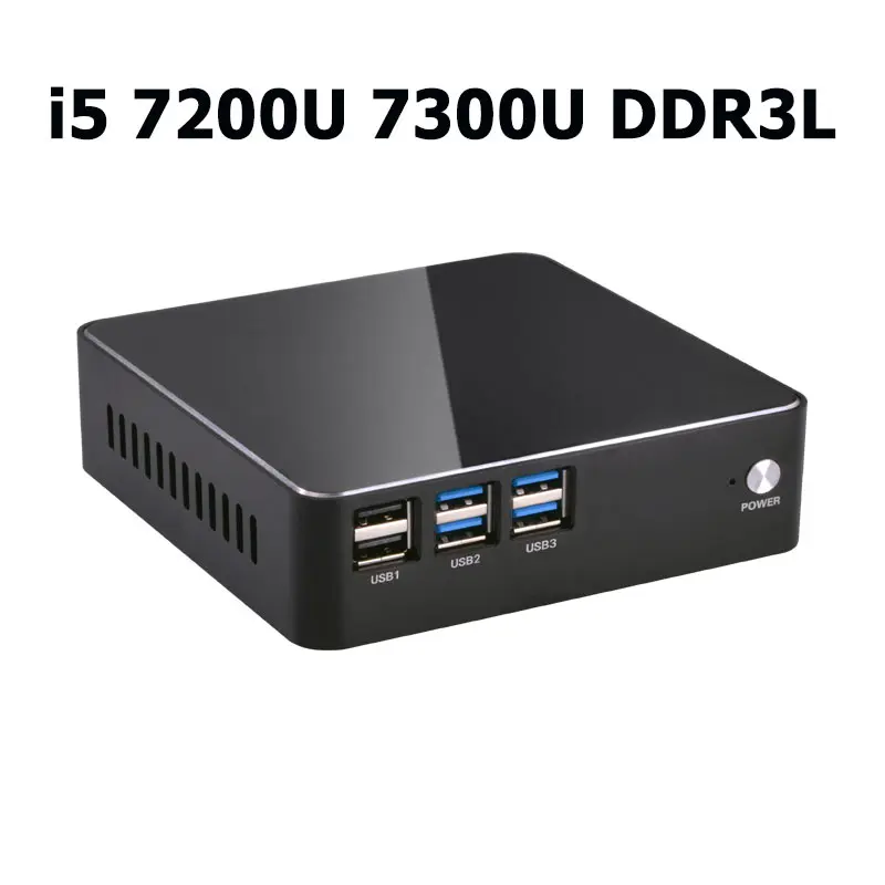i5 7200U 7300U DDR3L Дешевые Intel i3 7100U i5 7200U i7 мини-компьютер DDR4/DDR3 Win10 Linux Barebone портативный ПК 4K HTPC медный вентилятор 6* USB HDMI VGA WiFi - Цвет: i5 7200U 7300U DDR3L