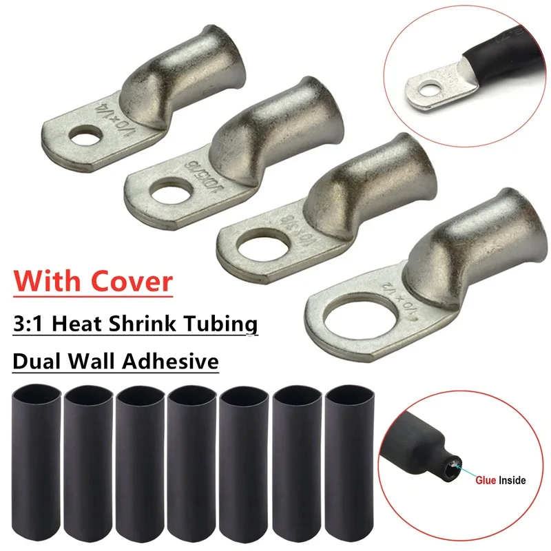 Wire Ring Terminal Copper 6 AWG Gauge 10 Connectors Terminals Car