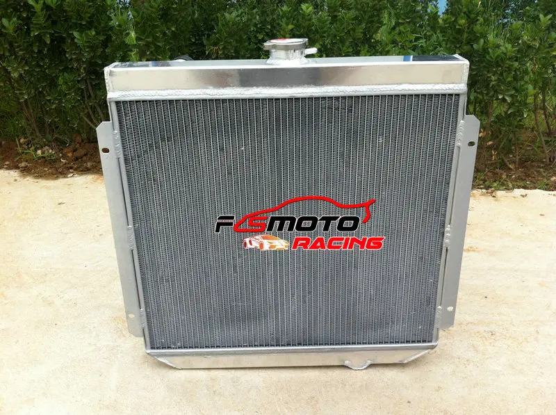 3 ряда алюминиевый гоночный радиатор+ вентилятор для Ford Falcon XR XT XW XY Windsor двигатель 289 302 351 AT/MT 52 мм автоматический