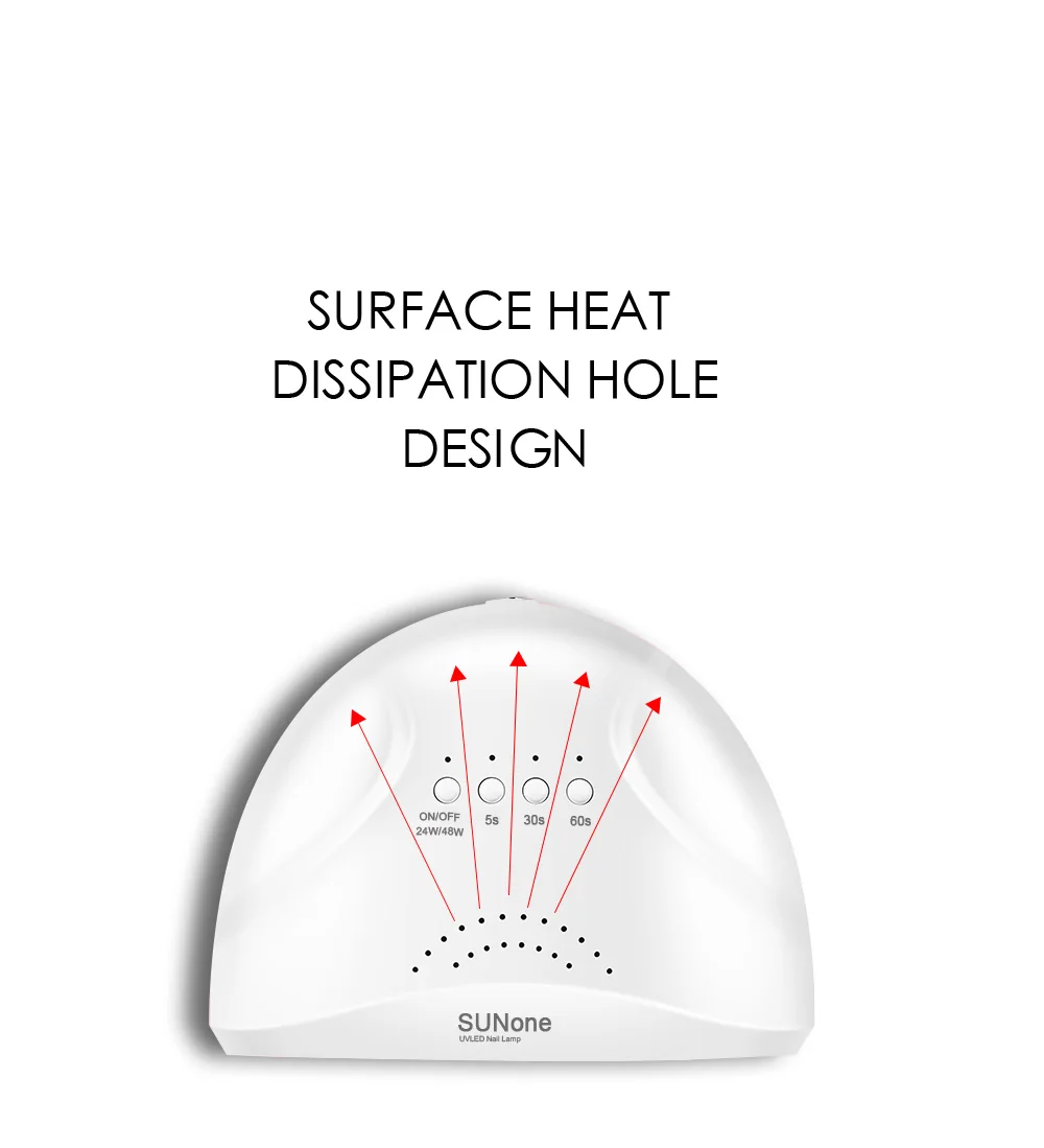 SUNone 48 Вт УФ лампа для сушки гелевых ногтей светодиодный Белый свет для ногтей машина для отверждения ногтей лампа для гель-лака инструменты для ногтей Сушилка для ногтей