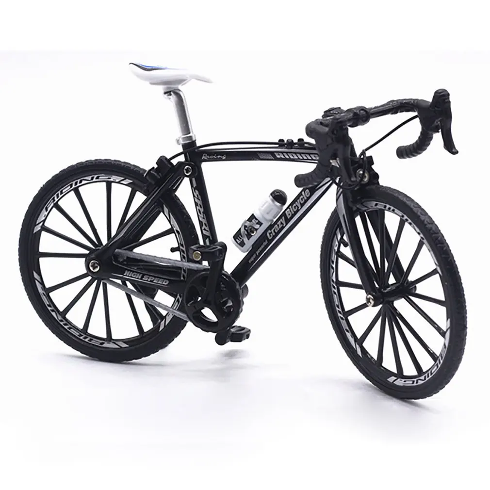 1:10 Alloy Diecast Metal Bicycle Road Bike Model Cycling Toys For Kids Gifts Toy Vehicles for children - Color: black