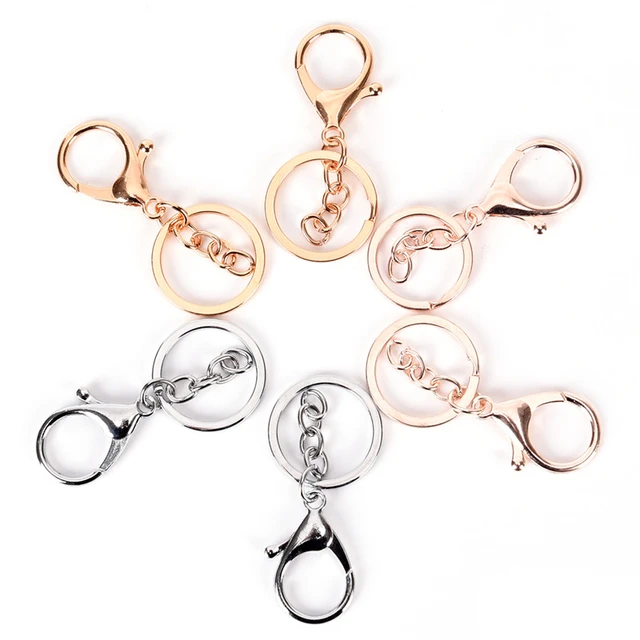 Key Chain Findings Components  Metal Split Keychain Ring Parts - 10pcs  Metal Ring - Aliexpress
