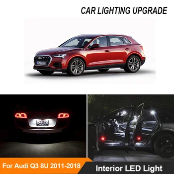 

18x Canbus Bulbs Interior LED Light Kit For Audi Q3 8U 2011-2016 2017 2018 Map Dome Door Glove Box Trunk License plate light