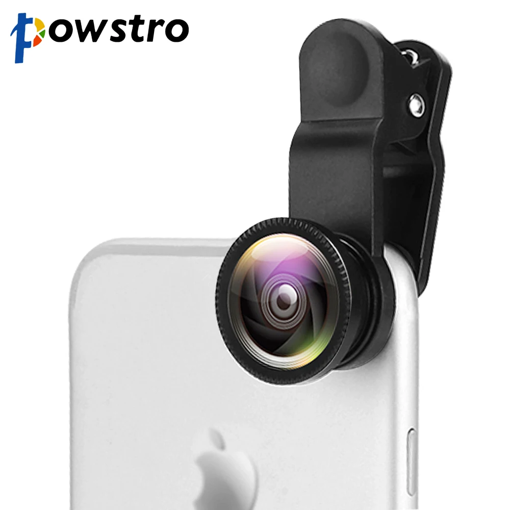 Powstro 3 в 1 Широкоугольный макро объектив рыбий глаз набор фильтров для объектива