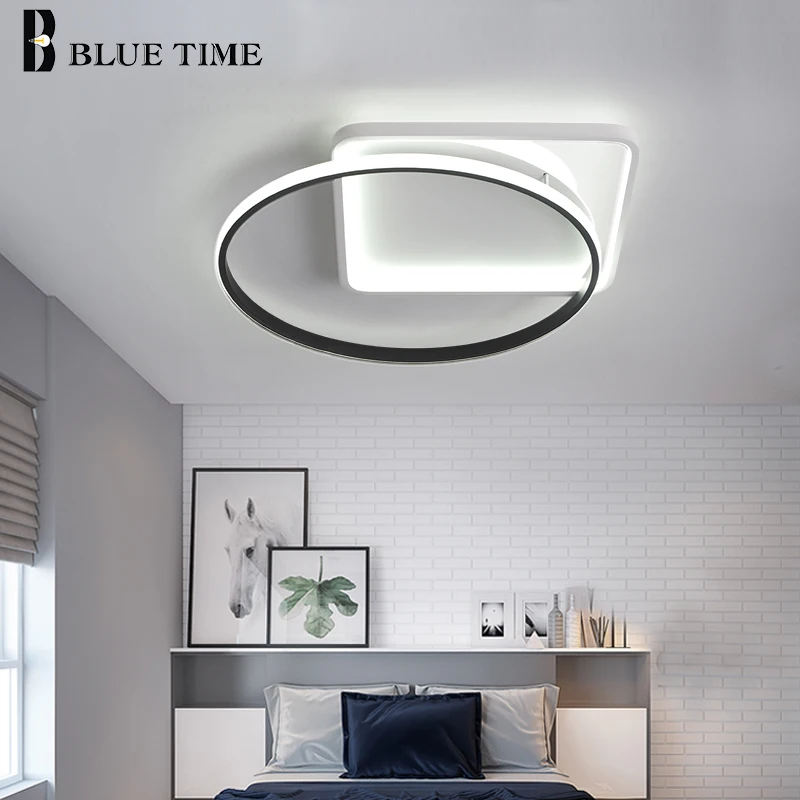 Современные светодиодные потолочные лампы для гостиной, спальни, столовой, поверхностного монтажа, круглый металлический потолочный светильник с регулируемой яркостью