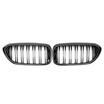 

Real Carbon Fiber Front Bumper Dual Line Kidney Grill Grille For-BMW 5 Series G30/G31 2017-2020 525I 530I 535I 540I