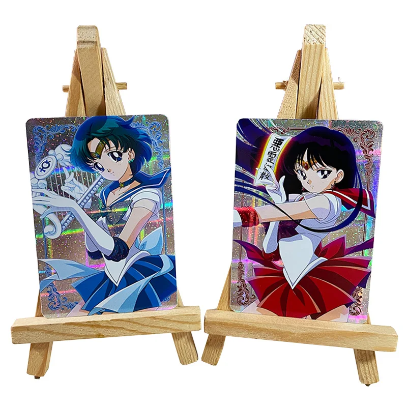 

12PCS Sailor Moon Anime Figures Homemade Bronzing Flash Cards Chiba Mamoru Collectible Cards Toys Christmas Gifts for Children