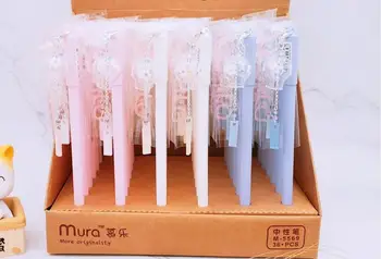 

korea fashion pendant gel ink pen cartoon stationery kawaii student pen office writing sign pen black neutral pen 36pc/lot