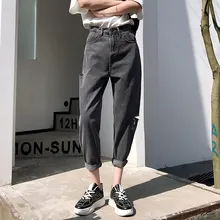 Дешевая Новинка весна лето осень женские модные повседневные джинсовые брюки FP25314