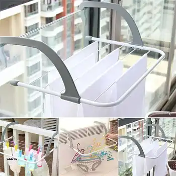 

2020 Portable Folding Drying Rack Outdoor Bathroom Clothes Hanger Balcony Laundry Dryer Airer Shoe Towel Pole Drying Wall Holder