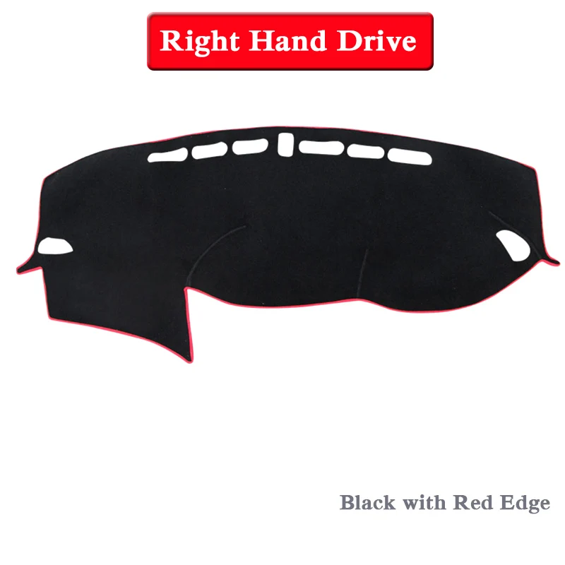 Black Red RHD Автомобильный Стайлинг приборной панели Избегайте света Pad Инструмент крышка платформы коврики Роза для Hyundai Tucson- RHD и LHD Анти-пыль Pad - Название цвета: Black Red RHD