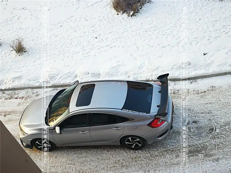 Подходит для Honda Civic 10 углеродное волокно GT стиль задний спойлер заднего крыла 16