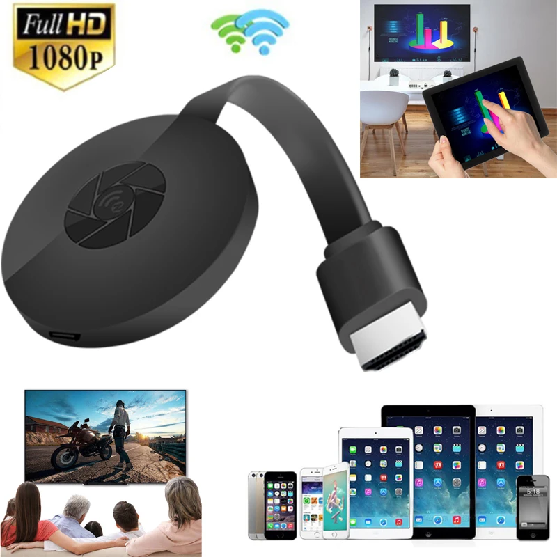 

1080P Wireless WiFi Display Dongle TV Stick Video Adapter Airplay DLNA Screen Mirroring Share for iPhone iOS Android Phone to TV