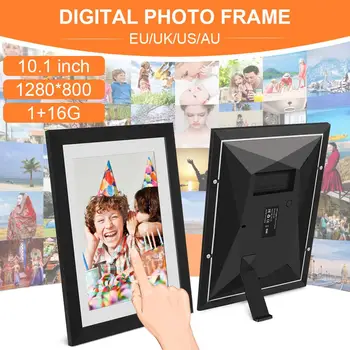 

10.1" Digital Photo Frame 800*1280 Electronic Photo Display 16GB Storage Support WiFi Touch Screen, Auto-Rotate Frame Electronic
