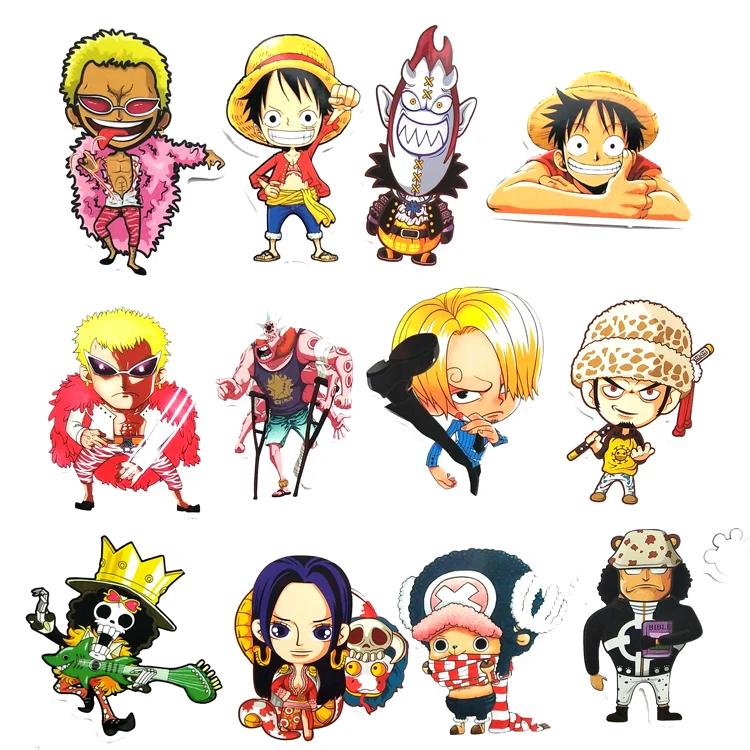 61 шт. Аниме one piece Луффи чоба Саурон игрушечные наклейки one piece настенная наклейка, на холодильник багажные наклейки домик на колесах ребенок