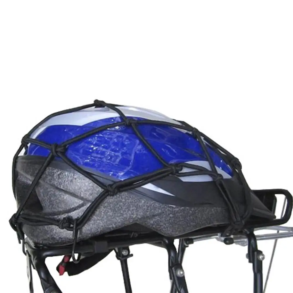 Hobbylan мотоциклетный шлем грузовая сеть горный велосипед 6 крючков багажная упаковка грузовая сетка крышка нагрузки шнур веб черный 40 x40cm
