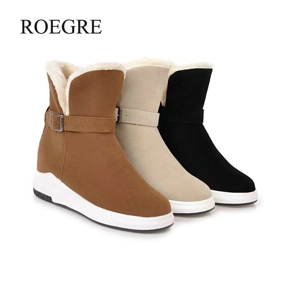 

Snow Boots 2019 New Mid-calf Boots Ladies Cotton Winter Boots Women Warm Fur Women Shoes Winter Women Boots Plus Size 33-43
