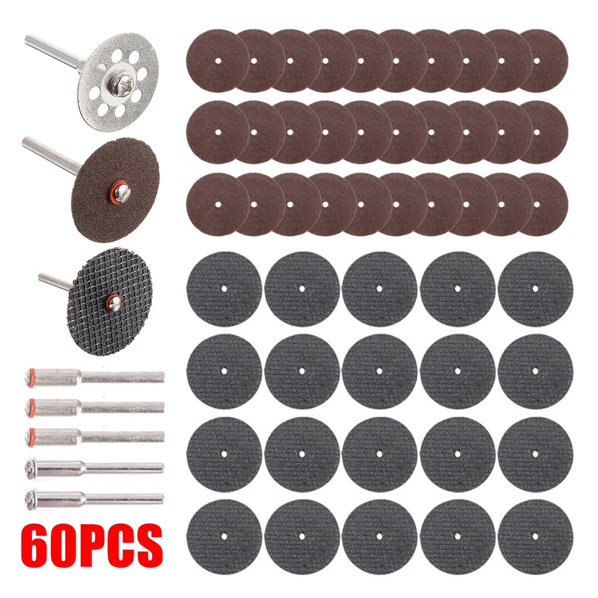 60pcs Mini Diamond Cutting Discs Wheel Tool Set Drill Bit For Rotary Saw Tool