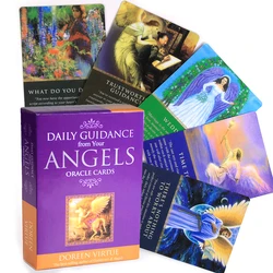Nouvelles cartes de Tarot d'anges pour débutants, avec carte de guidage, jeu de société exquis et guide 