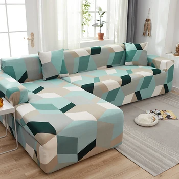 Fundas de sofá en forma de L, cubierta de LICRA para sala de estar, gris, elástica, para sofá y silla